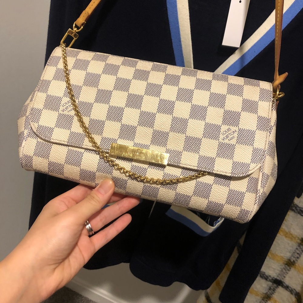Authentic Louis vuitton favorite azure damier mm